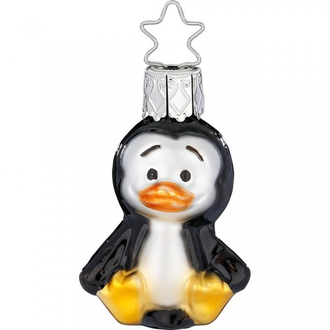 NEW - Inge Glas Glass Ornament - "Peter" Mini Penguin